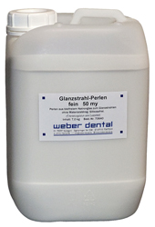 Glanzstrahl-Perlen - 7 kg Kanister | günstig bestellen bei WEBER DENTAL STUTTGART Glanzstrahl-Perlen - 7 kg Kanister | günstig bestellen bei WEBER DENTAL STUTTGART