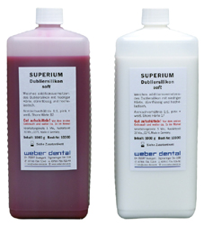 SUPERIUM Dubliersilikon soft - 2x 1 kg Flasche | günstig bestellen bei WEBER DENTAL STUTTGART